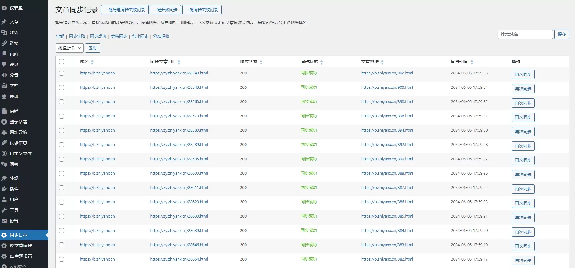 7B2-【多站文章同步更新】-A站发布文章同步到-B-C-D多站-支持各类参数权限同步【原创】PRO版